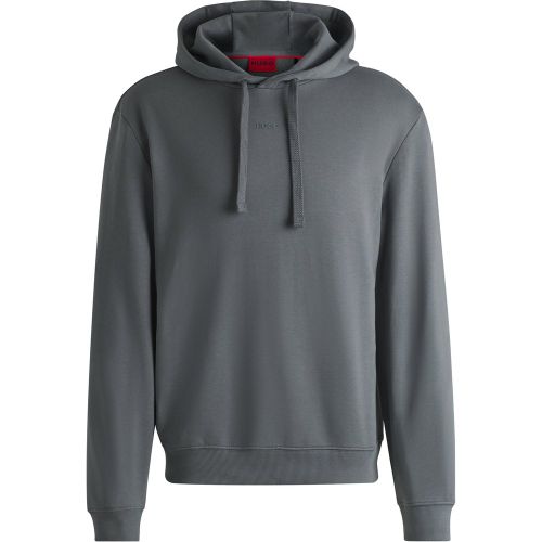 Sweat à capuche Relaxed en molleton de coton avec logo imprimé - HUGO - Modalova