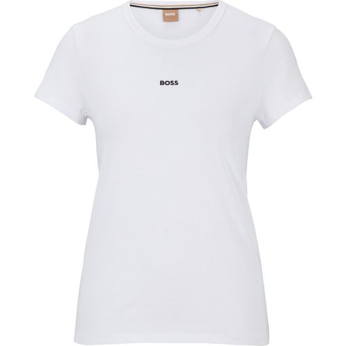T-shirt Slim Fit en coton biologique avec logo contrastant - Boss - Modalova