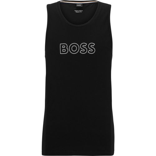 Débardeur en jersey de coton avec logo contouré - Boss - Modalova