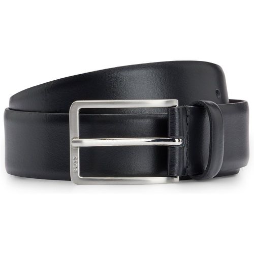 Ceinture en cuir italien avec boucle à logo gravé - Boss - Modalova