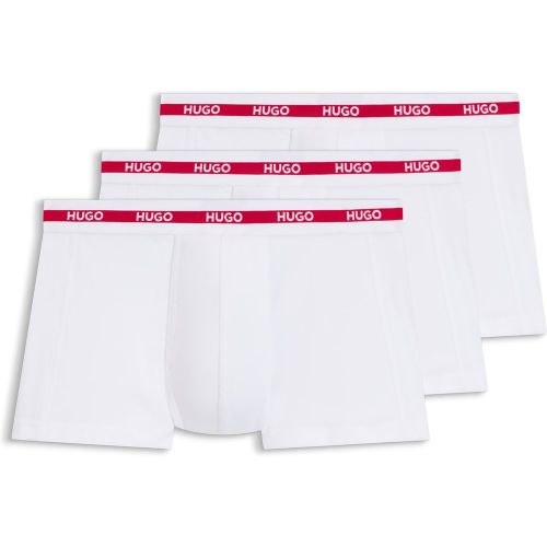 Lot de trois boxers avec logo en coton stretch - HUGO - Modalova
