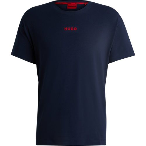 T-shirt de pyjama en jersey de coton stretch à logo rouge - HUGO - Modalova