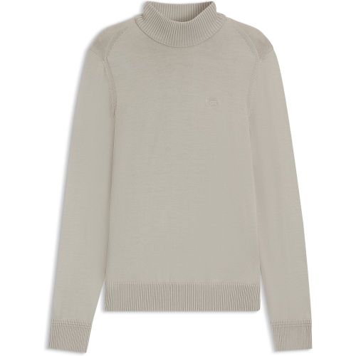 Pull à col roulé en laine mélangée avec logo brodé - Boss - Modalova