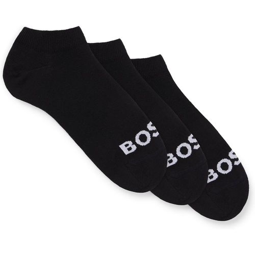 Lot de trois paires de chaussettes longueur cheville à logos contrastants - Boss - Modalova