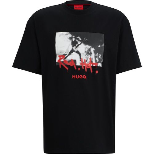 T-shirt en jersey de coton à motif artistique effet graffiti - HUGO - Modalova