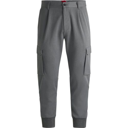 Pantalon Tapered Fit en gabardine stretch - HUGO - Modalova
