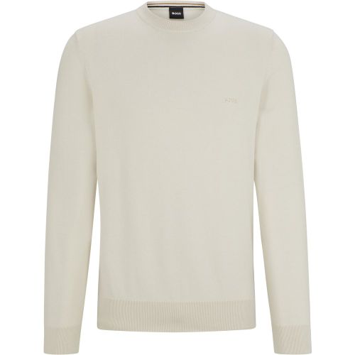 Pull en coton à logo brodé - Boss - Modalova