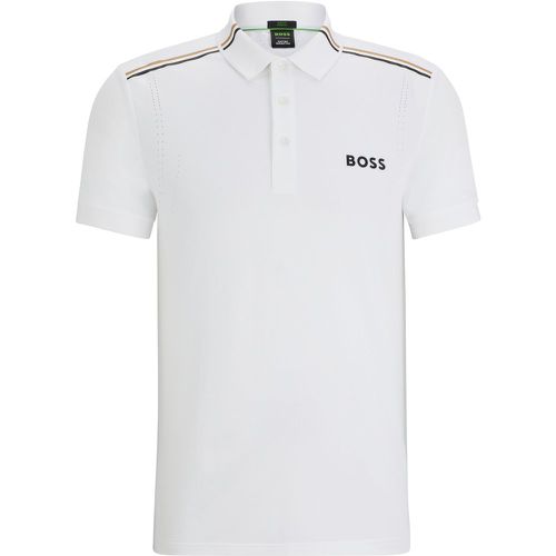 Polo Slim Fit  x Matteo Berrettini à rayures emblématiques - Boss - Modalova