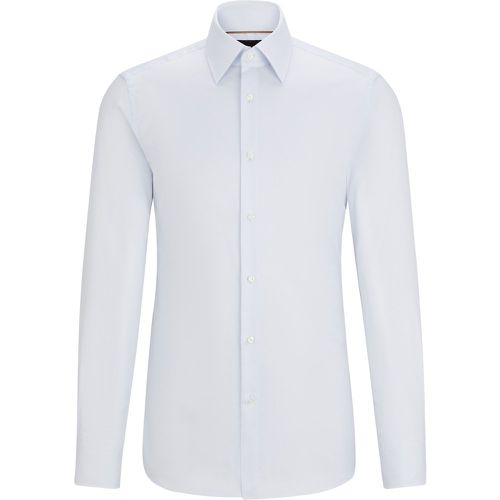 Chemise Slim Fit en coton façonné, avec poignets à coins cassés - Boss - Modalova