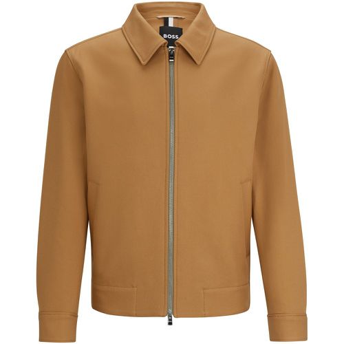 Veste Slim Fit zippée en pur coton - Boss - Modalova