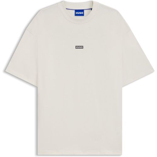 T-shirt Loose en coton avec logo artistique au dos - HUGO - Modalova
