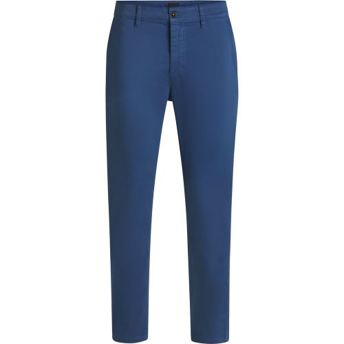 Chino Tapered en satin de coton stretch - Boss - Modalova