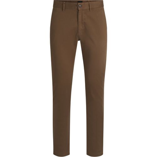 Chino Slim Fit en coton stretch satiné - Boss - Modalova