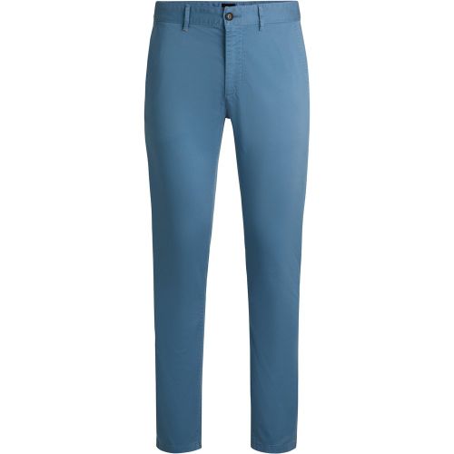 Chino Slim en satin de coton stretch - Boss - Modalova
