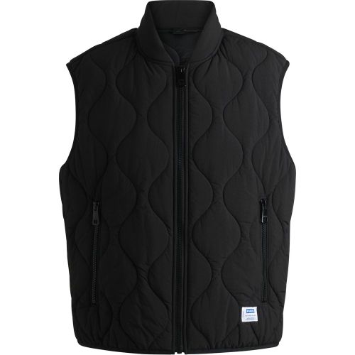 Doudoune sans manches matelassée déperlante avec patch logo - HUGO - Modalova