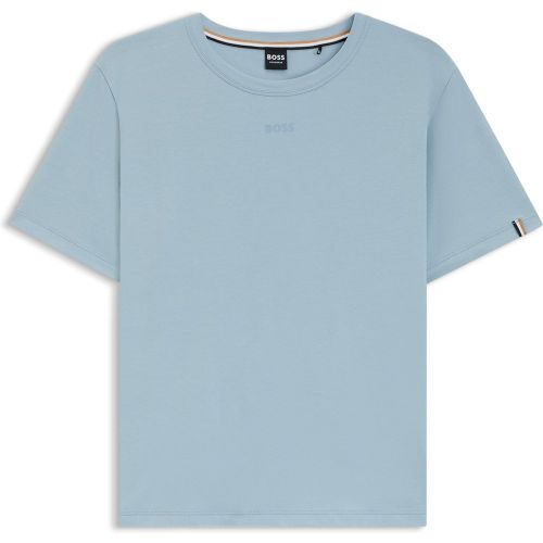 T-shirt de pyjama en jersey de coton stretch à logo imprimé - Boss - Modalova
