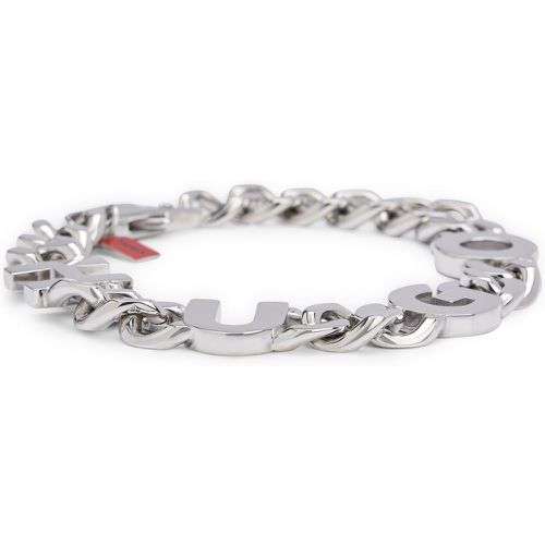 Bracelet avec chaîne à maillons arrondis et lettres logo - HUGO - Modalova