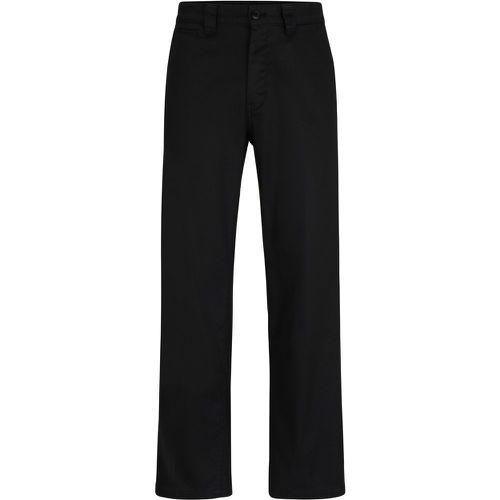 Pantalon Straight Fit en twill de coton stretch - Boss - Modalova