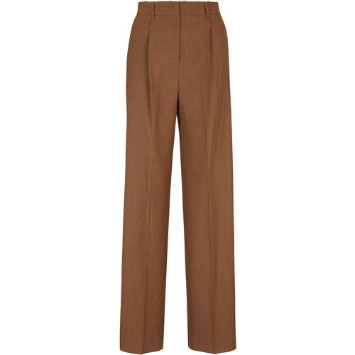 Pantalon Regular Fit en laine vierge et soie à carreaux - Boss - Modalova