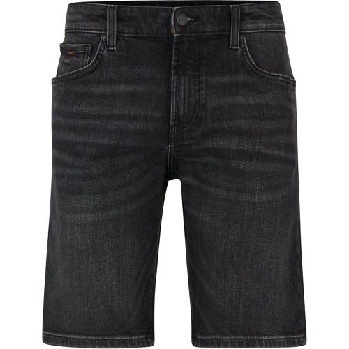 Short Regular noir en denim stretch confortable - Boss - Modalova