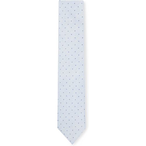 Cravate en lin et coton à pois imprimés - Boss - Modalova