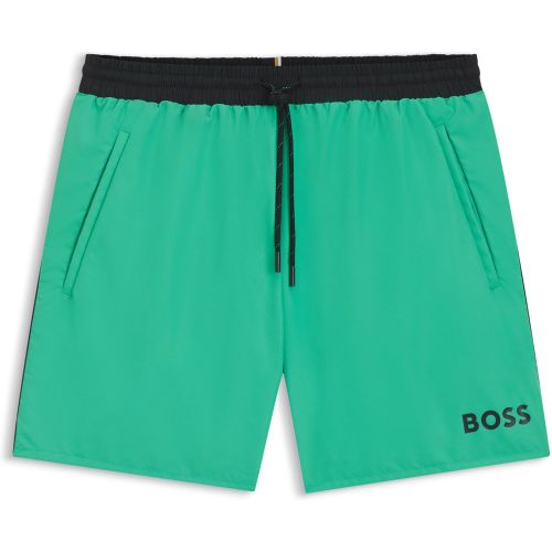Short de bain en tissu à séchage rapide avec détails contrastants - Boss - Modalova