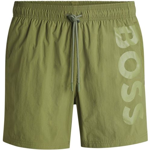 Shorts de bain à logo imprimé vertical - Boss - Modalova