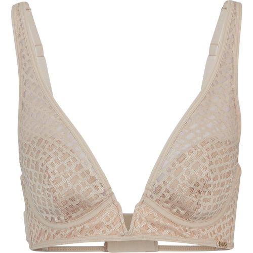 Soutien-gorge triangle en dentelle monogrammée - Boss - Modalova