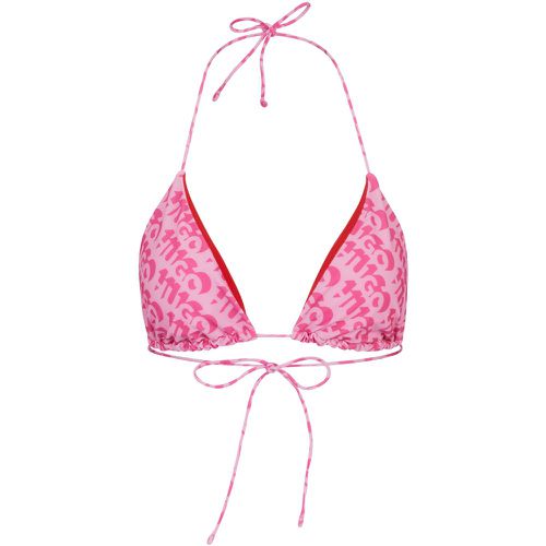 Haut de bikini triangle à logo imprimé répété - HUGO - Modalova