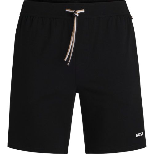 Short de pyjama en coton stretch à logo imprimé - Boss - Modalova