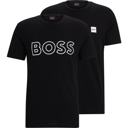 Lot de deux t-shirts en jersey de coton avec logos - Boss - Modalova