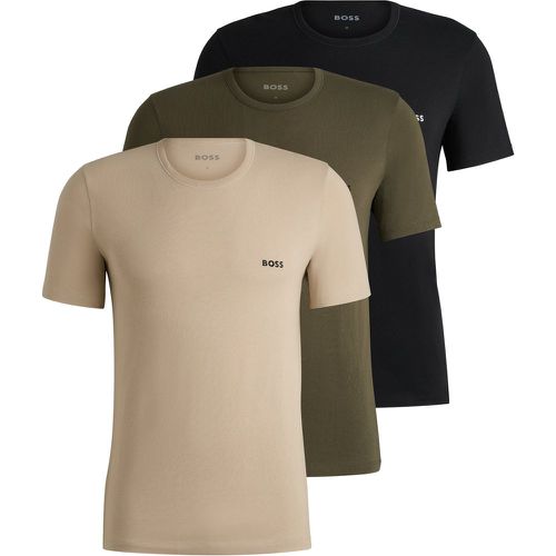 Lot de trois t-shirts en coton logotés - Boss - Modalova