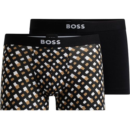 Lot de deux boxers courts en coton stretch avec taille logotée - Boss - Modalova