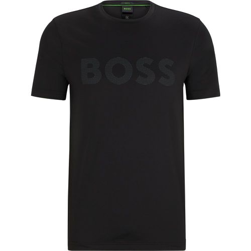 T-shirt en stretch performant avec logo réfléchissant décoratif - Boss - Modalova