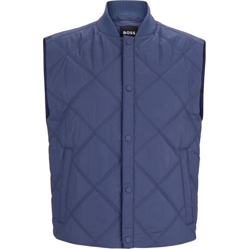 Veste Regular déperlante sans manches avec matelassage losanges - Boss - Modalova