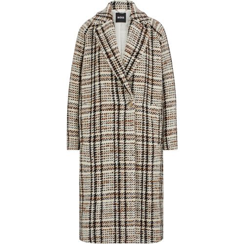 Manteau Oversize en tissu à carreaux à teneur en laine - Boss - Modalova