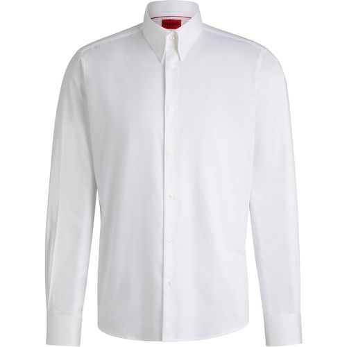 Chemise moderne en satin de coton stretch - HUGO - Modalova