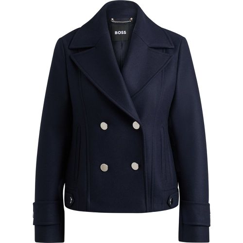 Manteau croisé en laine mélangée avec du cachemire - Boss - Modalova