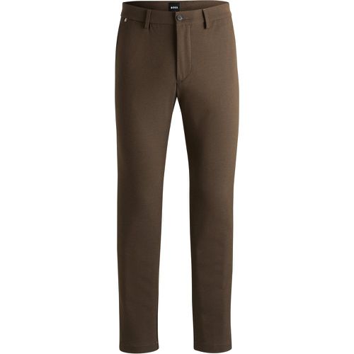 Pantalon Slim en tissu stretch à micro motif - Boss - Modalova