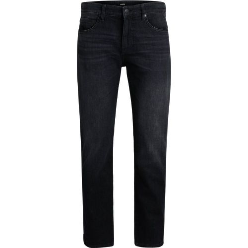 Maine Jean Regular en denim italien noir très doux - Boss - Modalova