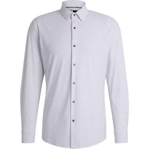 Chemise Slim en matière stretch performante imprimée - Boss - Modalova