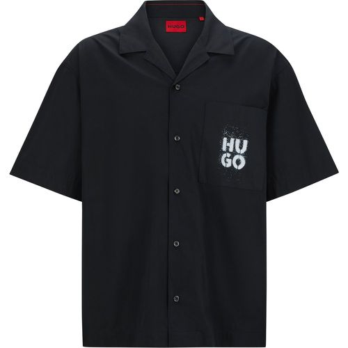 Chemise Oversize à logo imprimé revisité - HUGO - Modalova