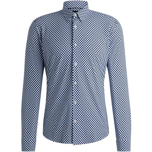 Chemise Slim imprimée en tissu stretch performant - Boss - Modalova