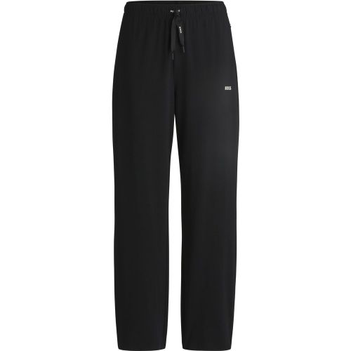 Bas de pyjama en coton stretch avec logos - Boss - Modalova