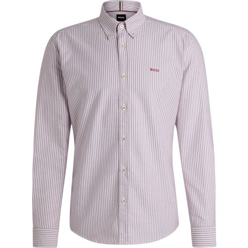 Chemise Slim en coton Oxford à rayures - Boss - Modalova