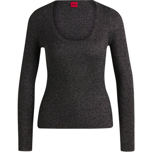 Pull Slim en fils doux et brillants - HUGO - Modalova