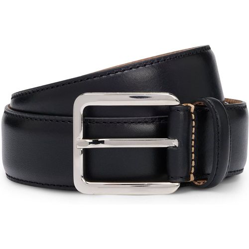 Ceinture en cuir italien à surpiqûres contrastantes - Boss - Modalova