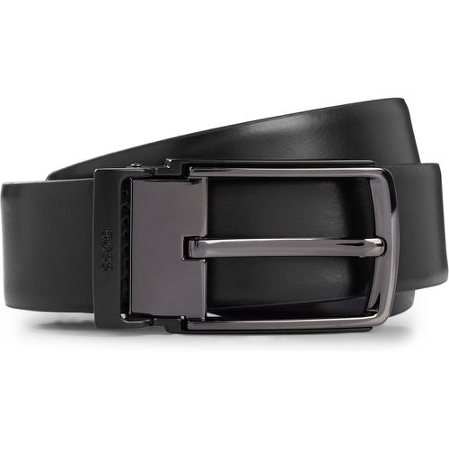 Ceinture réversible en cuir italien avec passant logoté - Boss - Modalova