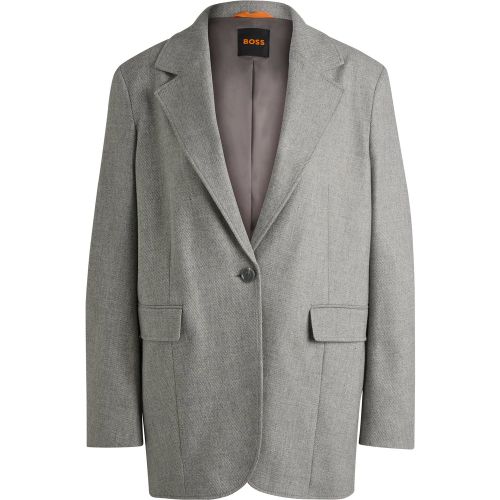 Veste à un bouton en flanelle stretch - Boss - Modalova