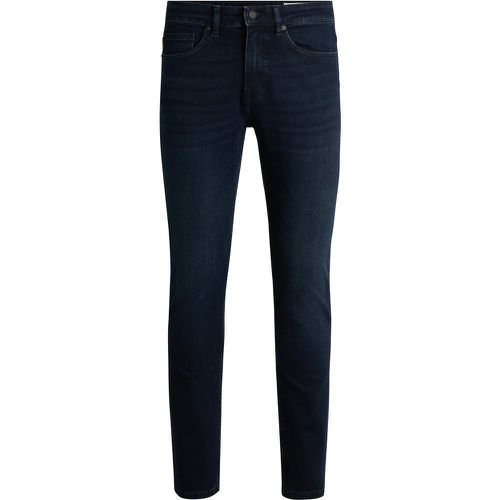 Delaware Jean Slim en denim bleu-noir soft-motion - Boss - Modalova